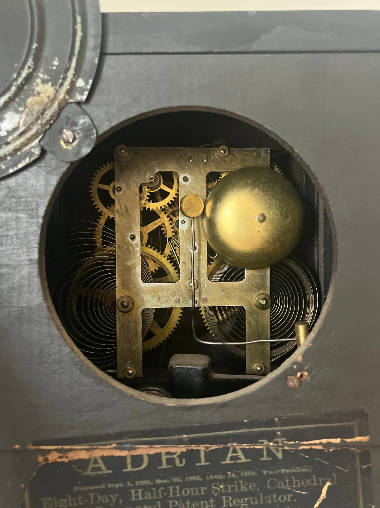 Antique Ingraham Black Mantle Clock