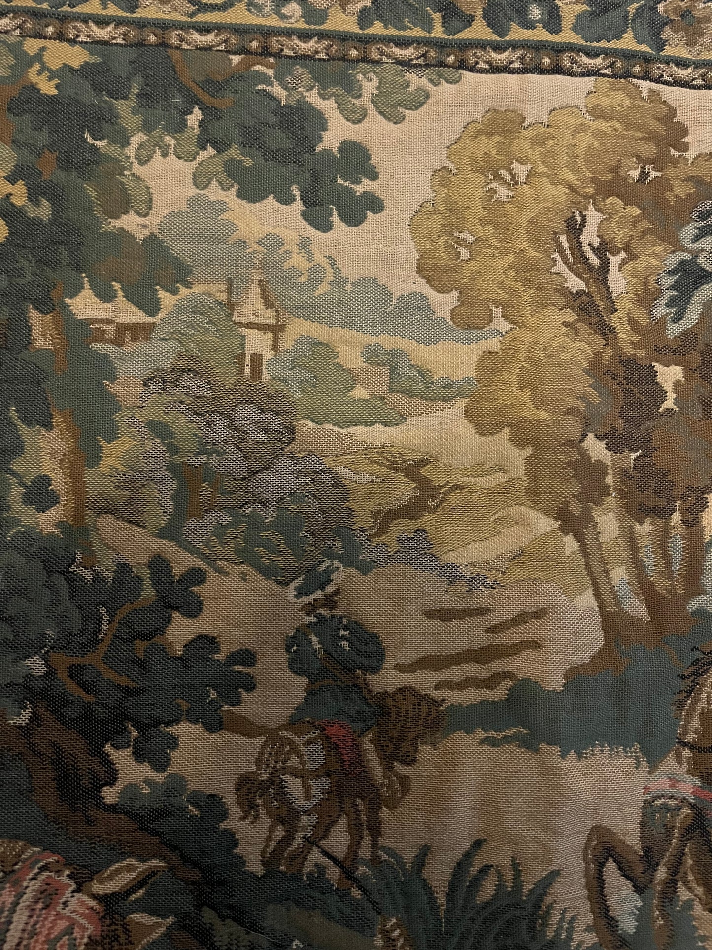 Vintage Belgium Wool Tapestry depicting “Hawking with Emperor Maximillian”.