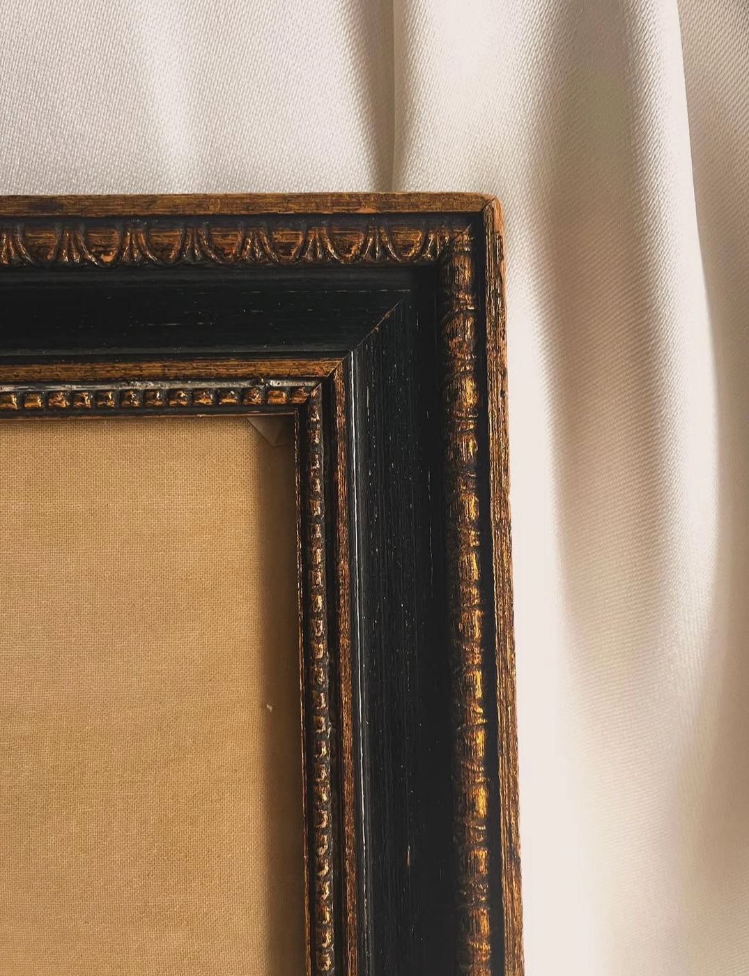 Antique Engraving "The Young Beauty “ Framed Engraving &nbsp;double matted in Vintage Black and Gold Frame.
