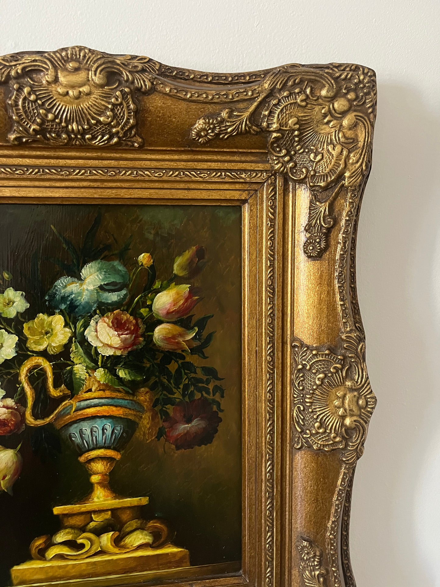 Floral Oil Painting on Board