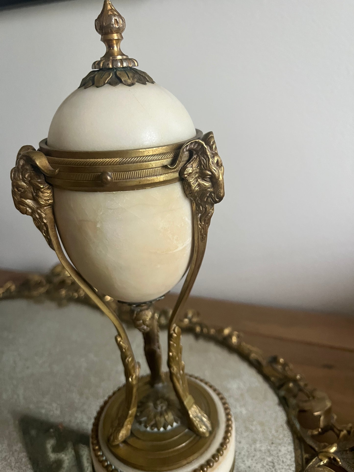 19th Century French Louis XVI Marble and Bronze Cassolette.