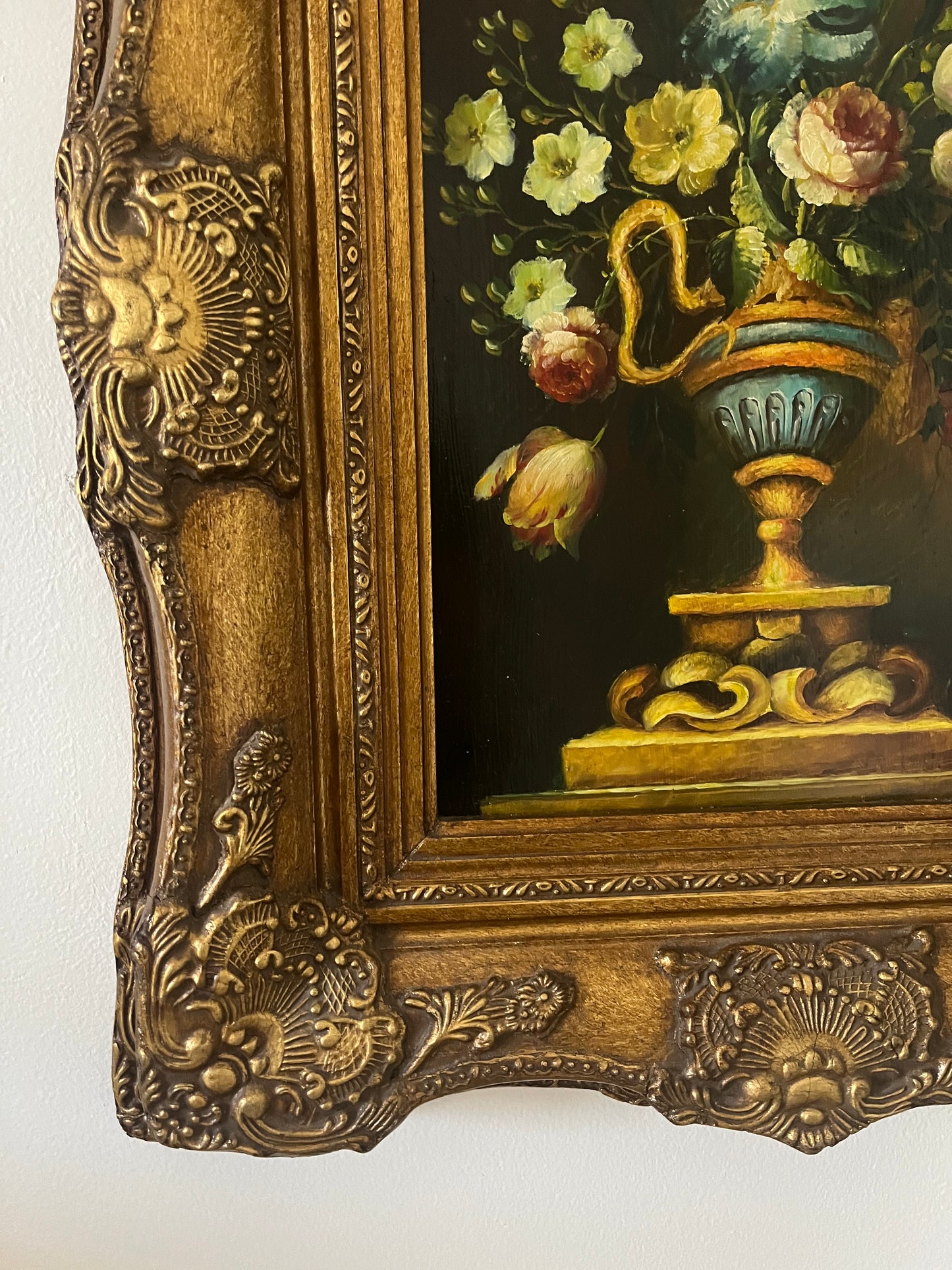 Floral Oil Painting on Board
