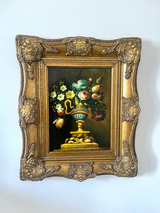 Floral Oil Painting on Board