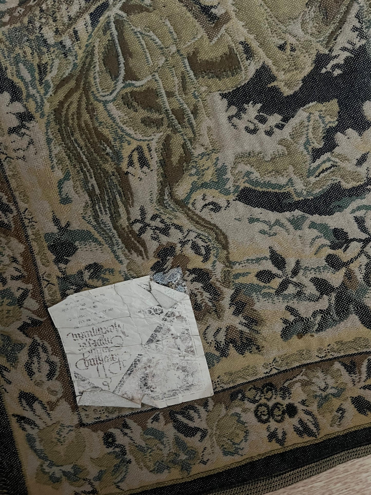 Vintage Belgium Wool Tapestry depicting “Hawking with Emperor Maximillian”.