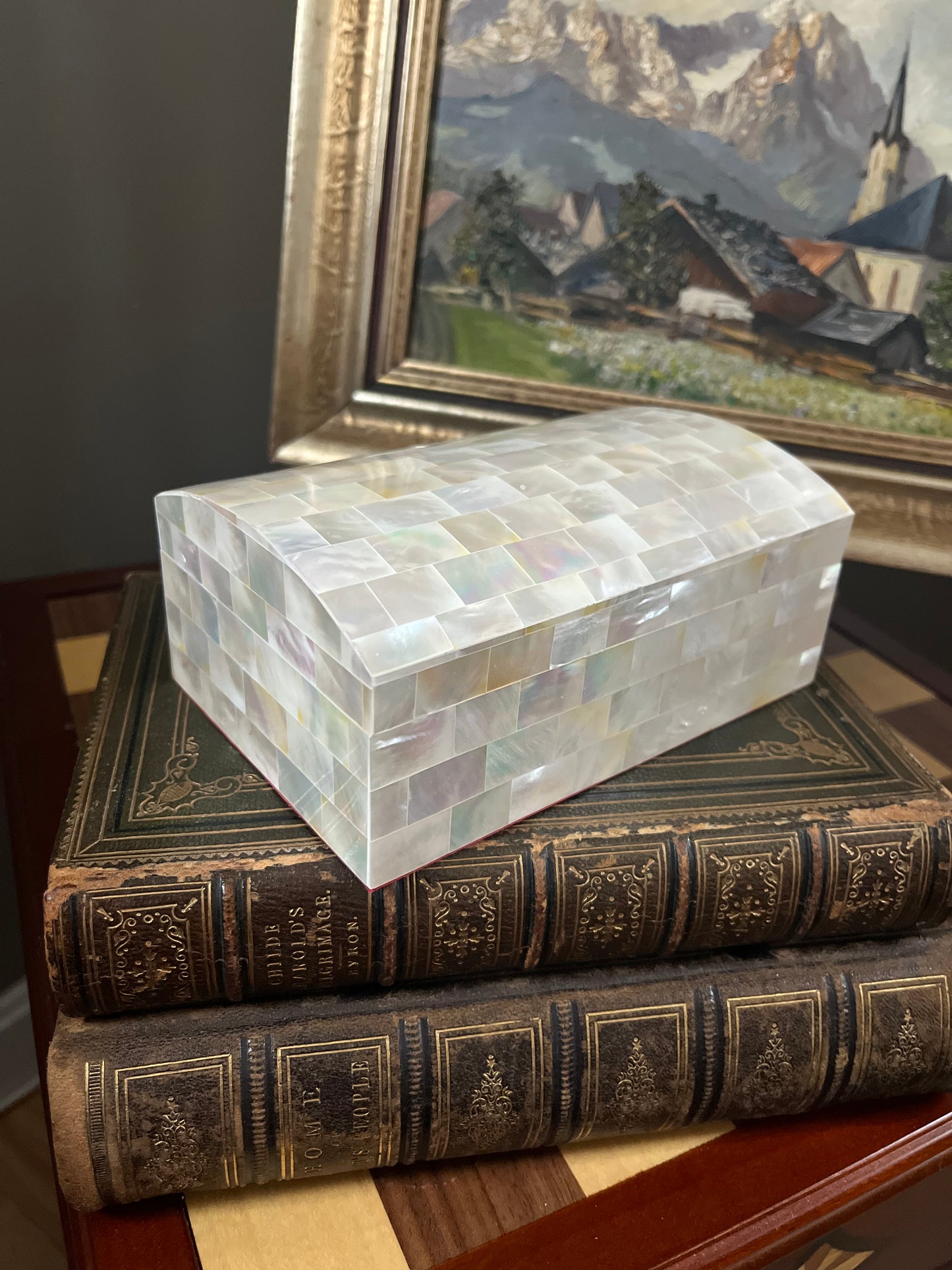Vintage Mother of Pearl Trinket Box