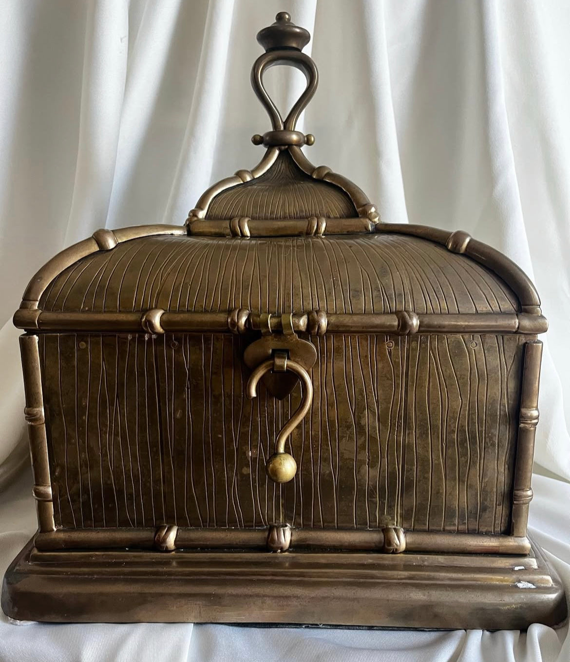 Vintage Large Solid Brass Metal Box.
