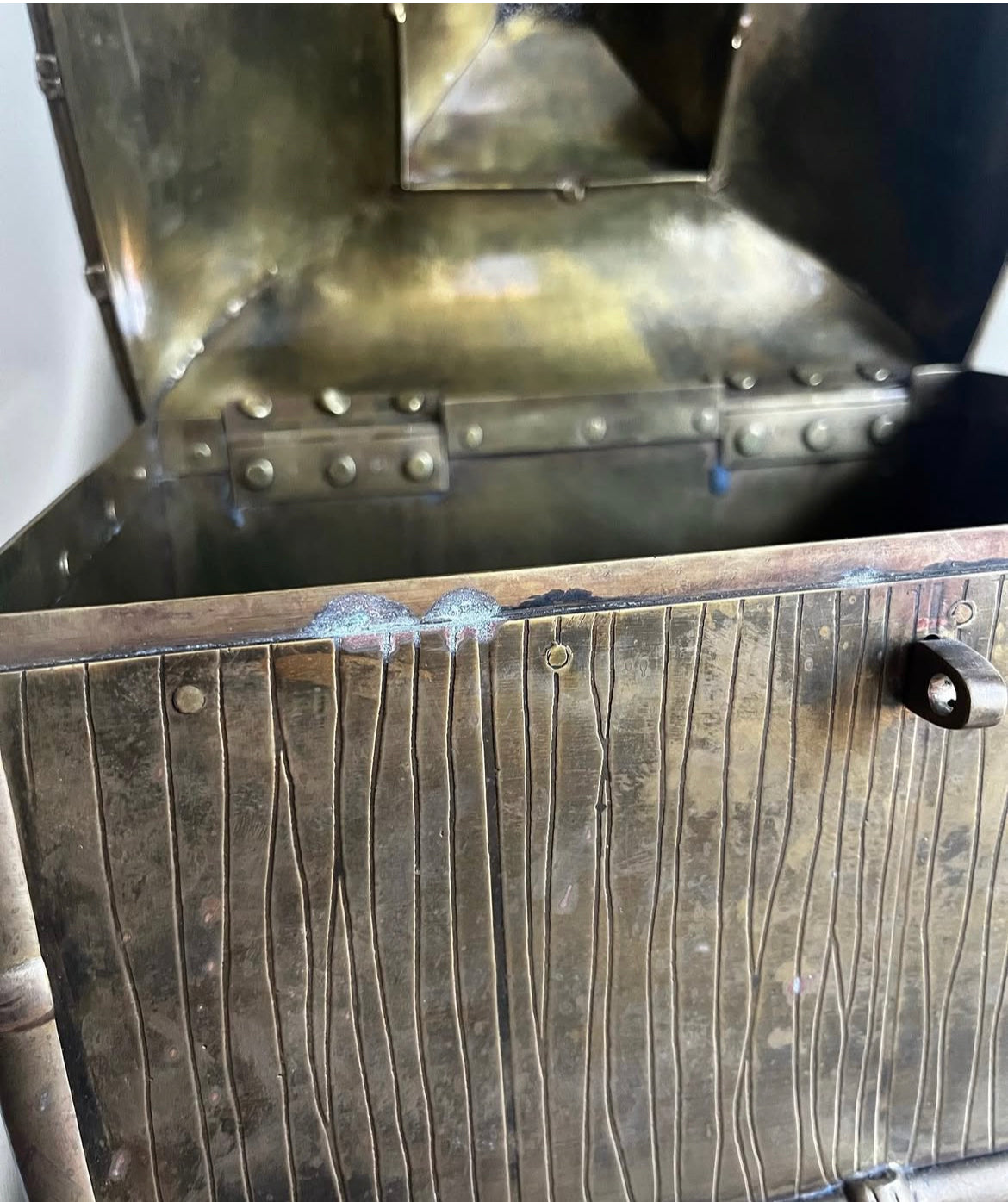 Vintage Large Solid Brass Metal Box.
