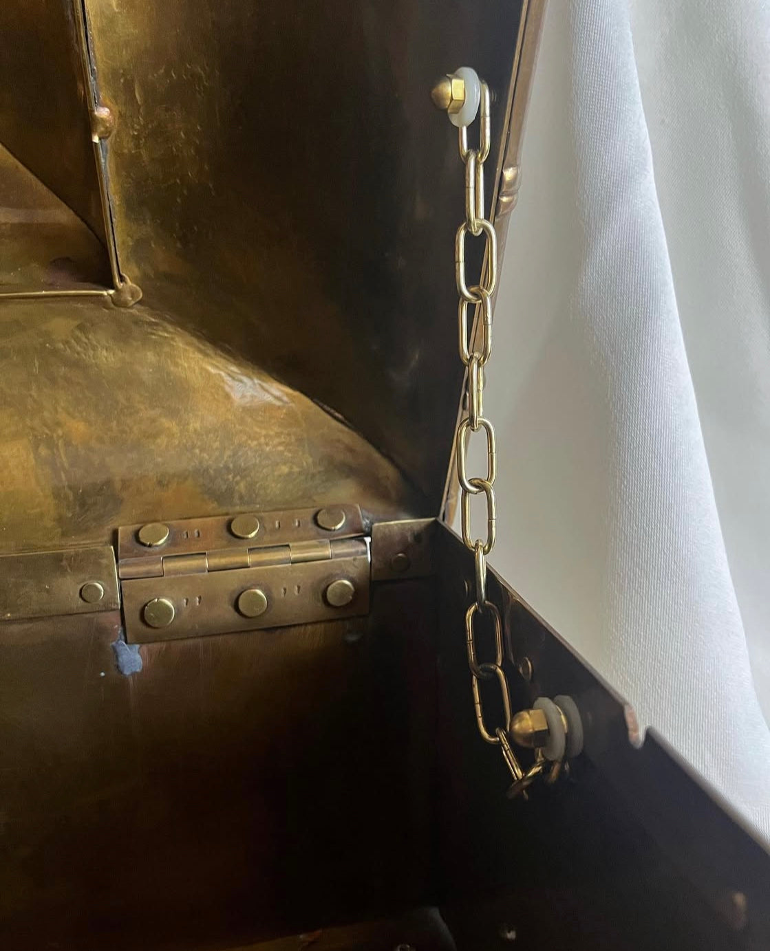 Vintage Large Solid Brass Metal Box.