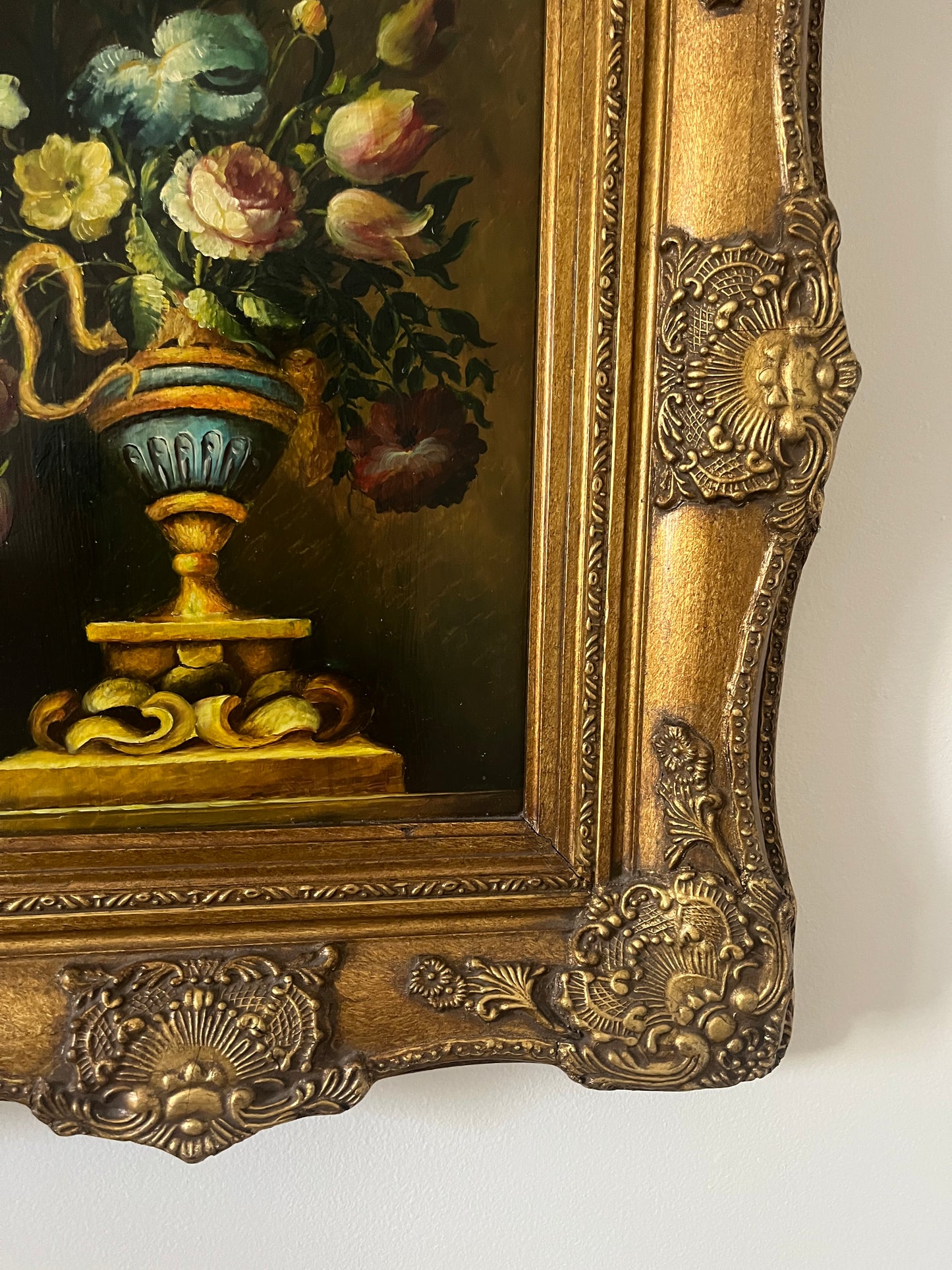 Floral Oil Painting on Board