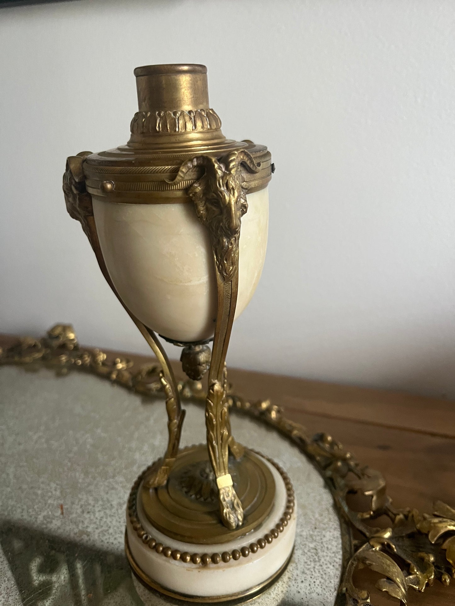 19th Century French Louis XVI Marble and Bronze Cassolette.