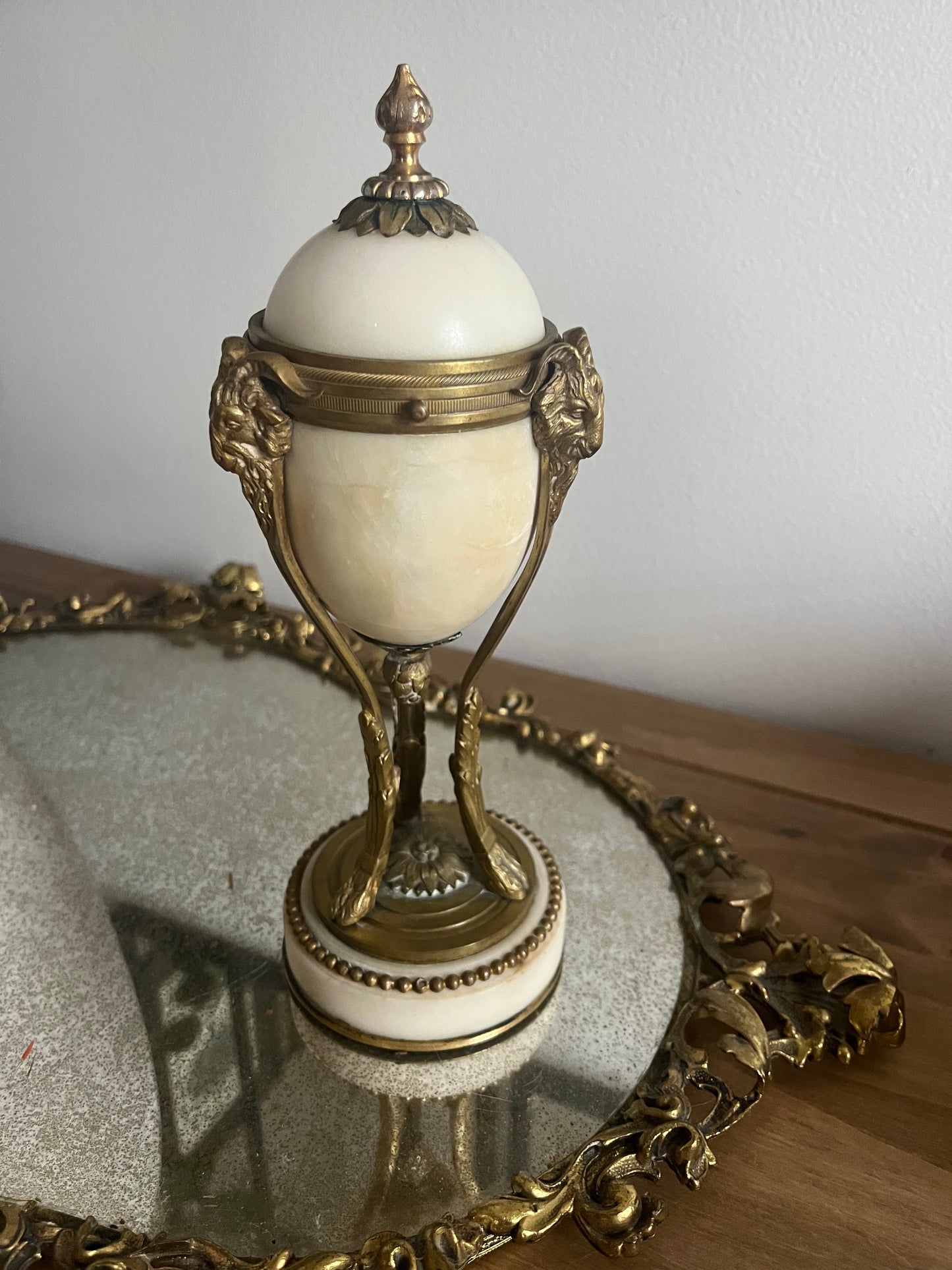 19th Century French Louis XVI Marble and Bronze Cassolette.