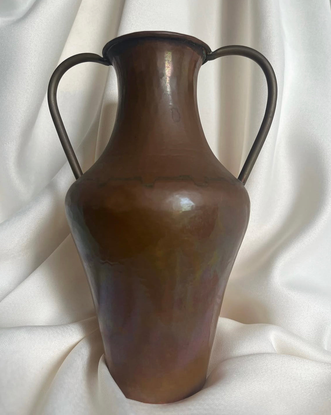 Vintage Hammered Copper Vase.