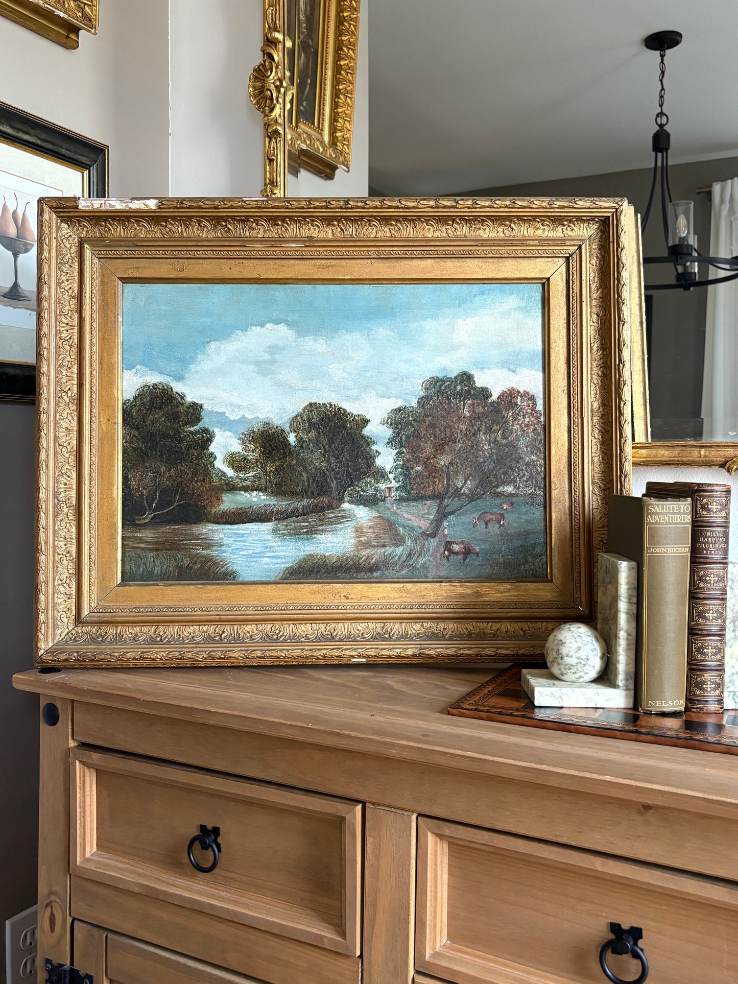 Antique Landscape Painting.