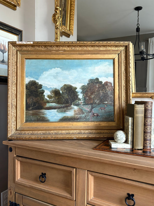 Antique Landscape Painting.