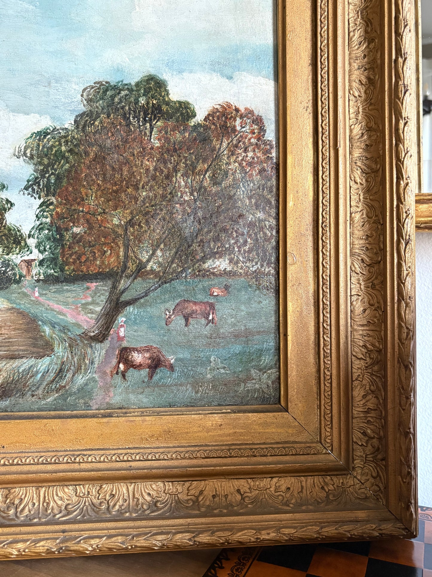 Antique Landscape Painting.