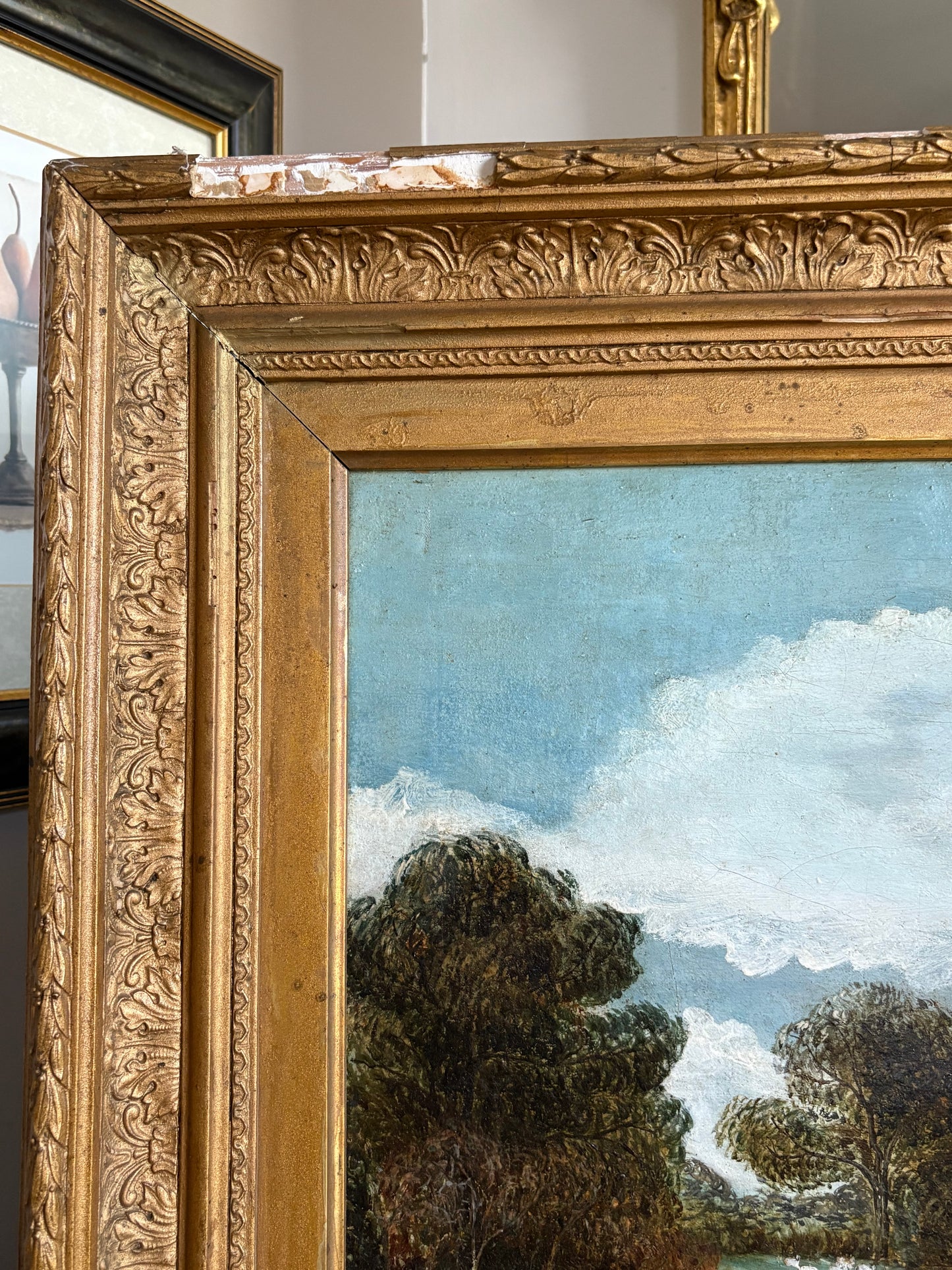 Antique Landscape Painting.
