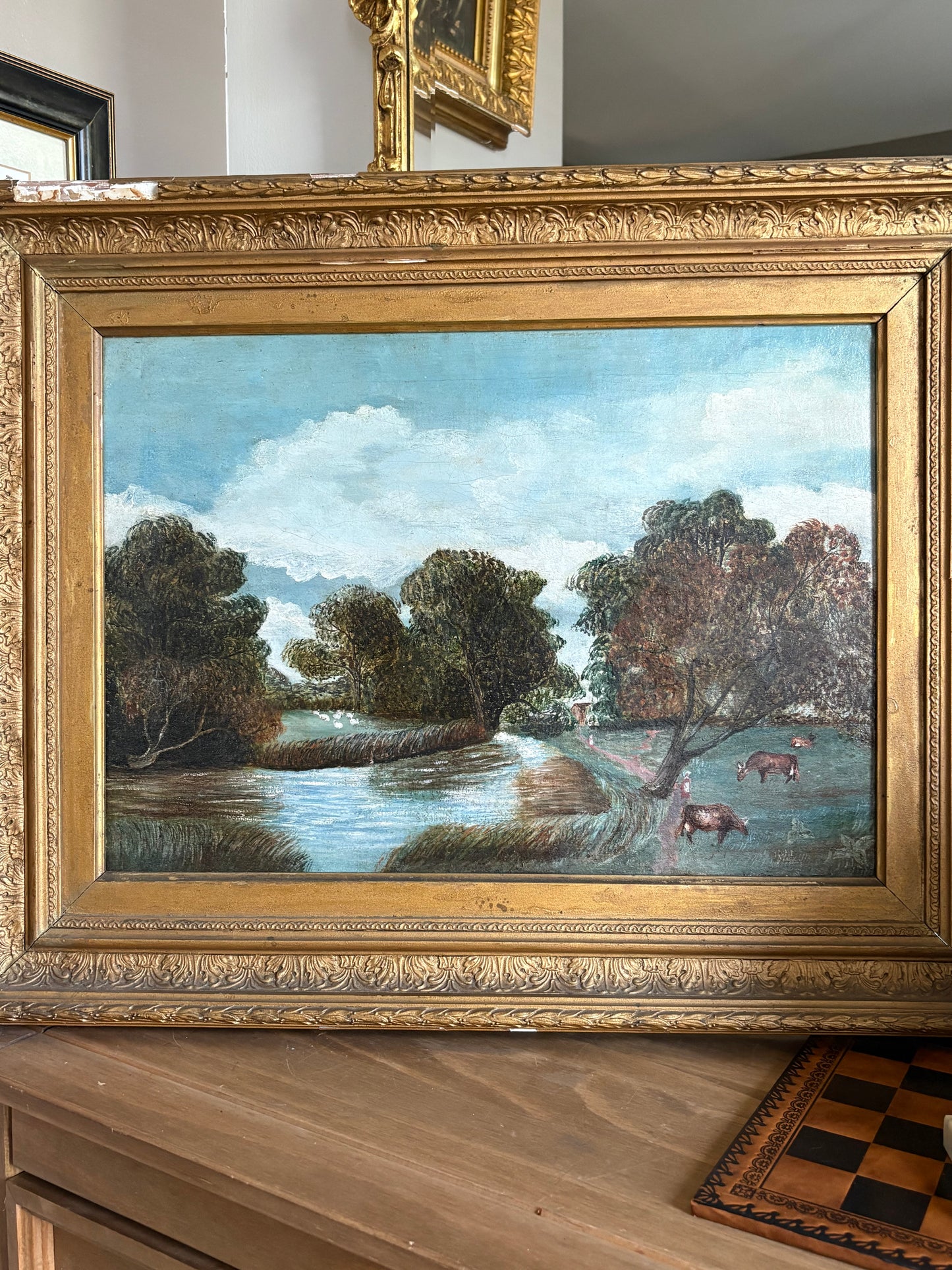 Antique Landscape Painting.
